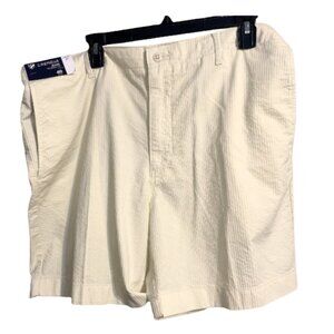 Cremieux Seersucker Men’s Shorts Soho Tapered Fit Stone Beige Size 40
